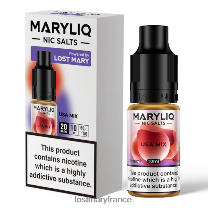 LOST MARY Online Store - Sels de Nic Lost Mary Maryliq - 10 ml mélange des États-Unis NH228Z219