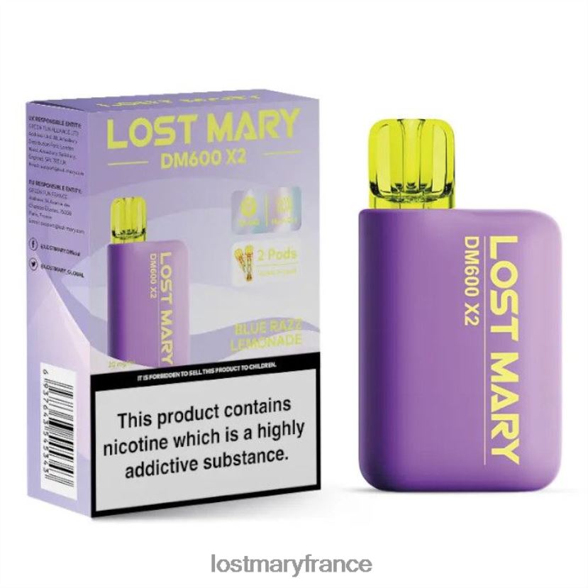 LOST MARY Vape Avis - perdu mary dm600 x2 vape jetable limonade bleue NH228Z188
