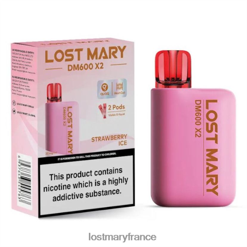 LOST MARY Vape Flavors - perdu mary dm600 x2 vape jetable glace à la fraise NH228Z205
