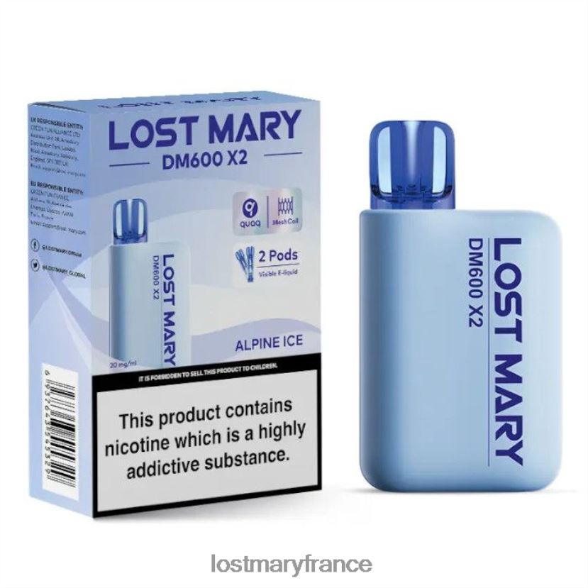 LOST MARY Vape Paris - perdu mary dm600 x2 vape jetable glace alpine NH228Z186