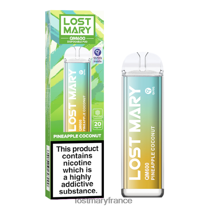 LOST MARY Online Store - Vape jetable perdue Mary QM600 ananas noix de coco NH228Z169