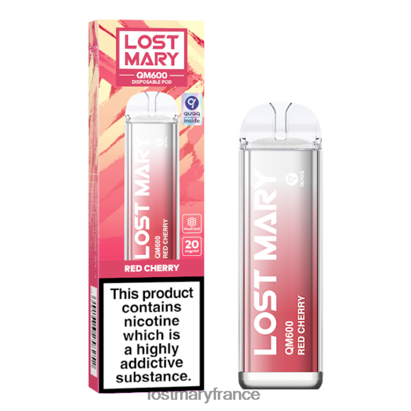 LOST MARY Puff - Vape jetable perdue Mary QM600 cerise rouge NH228Z162