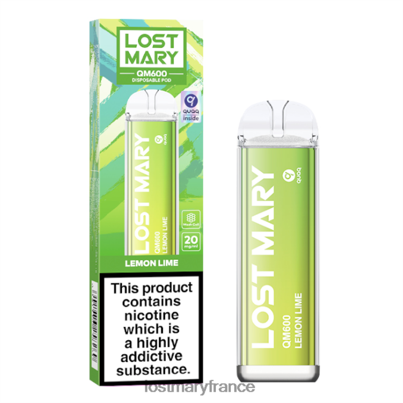 LOST MARY Vape Avis - Vape jetable perdue Mary QM600 citron vert NH228Z168