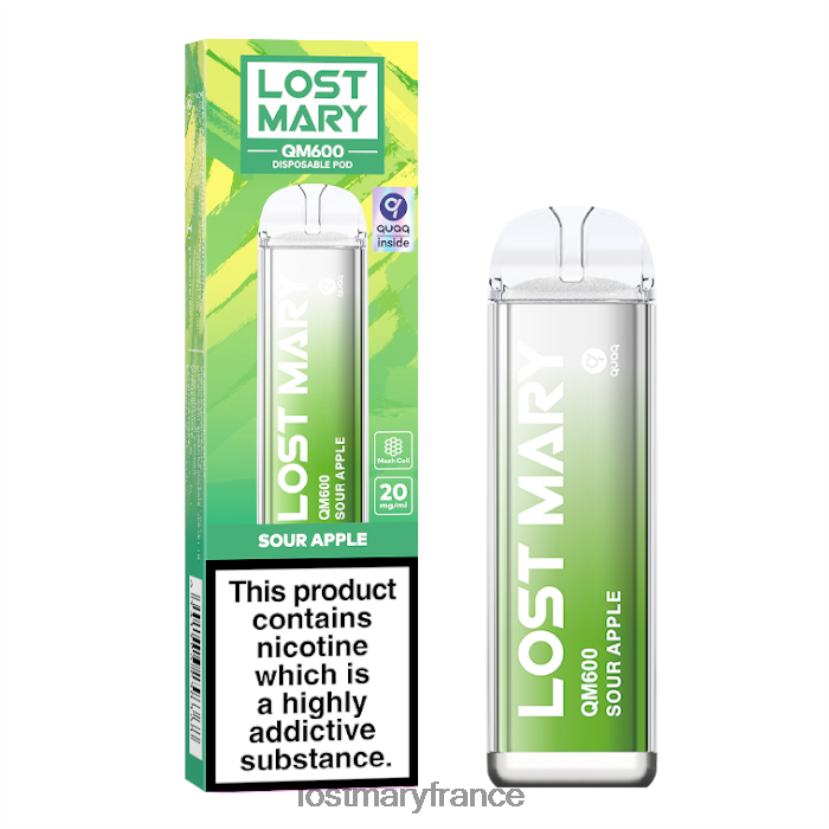LOST MARY Vape Flavors - Vape jetable perdue Mary QM600 pomme aigre NH228Z165
